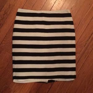 Ann Taylor stripe pencil skirt